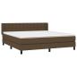 Preview: Boxspringbett mit Matratze Dunkelbraun 160x200 cm Stoff