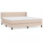 Preview: Boxspringbett Matratze Cappuccino-Braun 160x200 cm Kunstleder