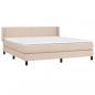 Preview: Boxspringbett Matratze Cappuccino-Braun 160x200 cm Kunstleder