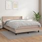 Preview: ARDEBO.de - Boxspringbett Matratze Cappuccino-Braun 140x200cm Kunstleder