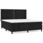 Preview: Boxspringbett mit Matratze Schwarz 180x200 cm Samt