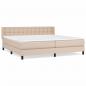 Preview: Boxspringbett Matratze Cappuccino-Braun 200x200cm Kunstleder