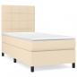 Preview: Boxspringbett mit Matratze Creme 90x200 cm Stoff