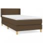 Preview: Boxspringbett mit Matratze Dunkelbraun 100x200 cm Stoff