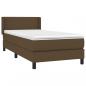 Preview: Boxspringbett mit Matratze Dunkelbraun 90x190 cm Stoff