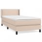 Preview: Boxspringbett mit Matratze Cappuccino-Braun 90x200cm Kunstleder