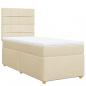 Preview: Boxspringbett mit Matratze Creme 90x190 cm Stoff