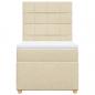 Preview: Boxspringbett mit Matratze Creme 90x190 cm Stoff