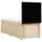 Preview: Boxspringbett mit Matratze Creme 90x190 cm Stoff