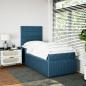 Preview: Boxspringbett mit Matratze Dunkelblau 90x190 cm Samt