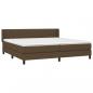 Preview: Boxspringbett mit Matratze Dunkelbraun 200x200 cm Stoff