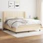 Preview: ARDEBO.de - Boxspringbett mit Matratze Creme 180x200 cm Stoff