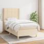 Preview: ARDEBO.de - Boxspringbett mit Matratze Creme 80x200 cm Stoff