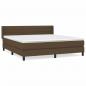 Preview: Boxspringbett mit Matratze Dunkelbraun 180x200 cm Stoff