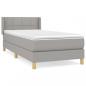 Preview: Boxspringbett mit Matratze Hellgrau 90x190 cm Stoff