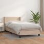 Preview: ARDEBO.de - Boxspringbett mit Matratze Cappuccino-Braun 80x200cm Kunstleder