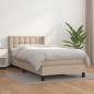 Preview: ARDEBO.de - Boxspringbett mit Matratze Cappuccino-Braun 90x200cm Kunstleder