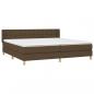 Preview: Boxspringbett mit Matratze Dunkelbraun 180x200 cm Stoff