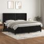 Preview: ARDEBO.de - Boxspringbett mit Matratze Schwarz 200x200 cm Samt