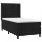 Preview: Boxspringbett mit Matratze & LED Schwarz 90x190 cm Samt