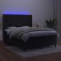 Preview: Boxspringbett mit Matratze & LED Schwarz 140x200 cm Samt