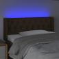 Preview: LED Kopfteil Dunkelbraun 93x16x78/88 cm Stoff