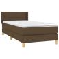 Preview: Boxspringbett mit Matratze Dunkelbraun 90x200 cm Stoff