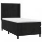 Preview: Boxspringbett mit Matratze Schwarz 80x200 cm Samt