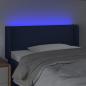 Preview: LED Kopfteil Blau 93x16x78/88 cm Stoff