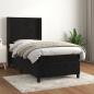 Preview: ARDEBO.de - Boxspringbett mit Matratze Schwarz 90x200 cm Samt