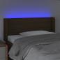 Preview: LED Kopfteil Dunkelbraun 83x16x78/88 cm Stoff