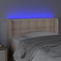 Preview: LED Kopfteil Cappuccino-Braun 83x16x78/88 cm Kunstleder