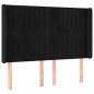 Preview: LED Kopfteil Schwarz 147x16x118/128 cm Samt