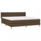 Preview: Boxspringbett mit Matratze Dunkelbraun 160x200 cm Stoff