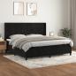 Preview: ARDEBO.de - Boxspringbett mit Matratze Schwarz 200x200 cm Samt