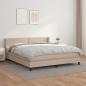 Preview: ARDEBO.de - Boxspringbett Matratze Cappuccino-Braun 180x200 cm Kunstleder