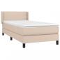 Preview: Boxspringbett mit Matratze Cappuccino-Braun 90x190cm Kunstleder