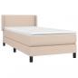 Preview: Boxspringbett Matratze Cappuccino-Braun 100x200cm Kunstleder