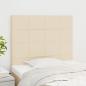 Preview: ARDEBO.de - Kopfteile 2 Stk. Creme 90x5x78/88 cm Stoff