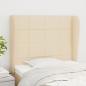 Preview: ARDEBO.de - Kopfteil mit Ohren Creme 93x23x118/128 cm Stoff