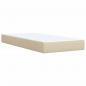 Preview: Boxspringbett mit Matratze Creme 90x190 cm Stoff