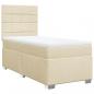 Preview: Boxspringbett mit Matratze Creme 90x200 cm Stoff