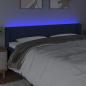 Preview: LED Kopfteil Blau 163x16x78/88 cm Stoff