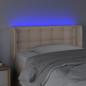 Preview: LED Kopfteil Cappuccino-Braun 93x16x78/88 cm Kunstleder