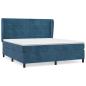 Preview: Boxspringbett mit Matratze Dunkelblau 180x200 cm Samt