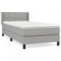 Preview: Boxspringbett mit Matratze Hellgrau 90x200 cm Stoff