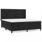 Preview: Boxspringbett mit Matratze Schwarz 160x200 cm Samt