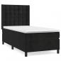 Preview: Boxspringbett mit Matratze Schwarz 90x200 cm Samt