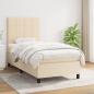 Preview: ARDEBO.de - Boxspringbett mit Matratze Creme 80x200 cm Stoff