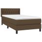 Preview: Boxspringbett mit Matratze Dunkelbraun 90x200 cm Stoff